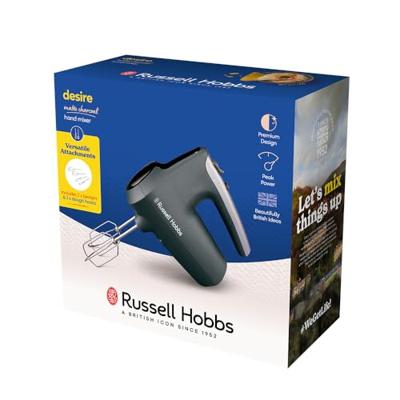 Handmixer - RUSSEL HOBBS - Desire Matte Charcoal - 185 W - 5 snelheden - Zwart