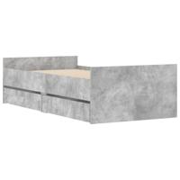 Bedframe met lades betongrijs 90x190 cm - thumbnail