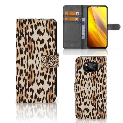 Xiaomi Poco X3 | Poco X3 Pro | Telefoonhoesje | Met pasjeshouder | Leopard