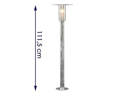Konstsmide 662-320 Mode Staande buitenlamp Gloeilamp, Spaarlamp E27 60 W Staal