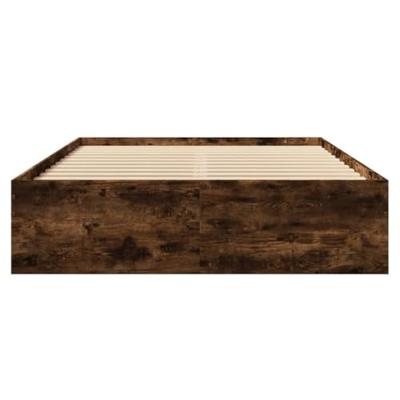 Bedframe zonder matras hout gerookt eikenkleurig 120x200 cm