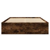 Bedframe zonder matras hout gerookt eikenkleurig 120x200 cm - thumbnail