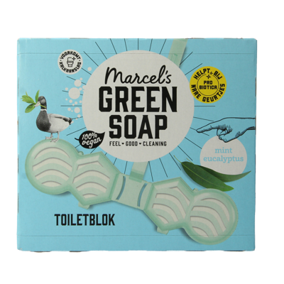 Marcel's Green Soap Toiletblok munt & eucalyptus 35 Gram Marcel's Green Soap Toiletblok munt & eucalyptus 35 Gram