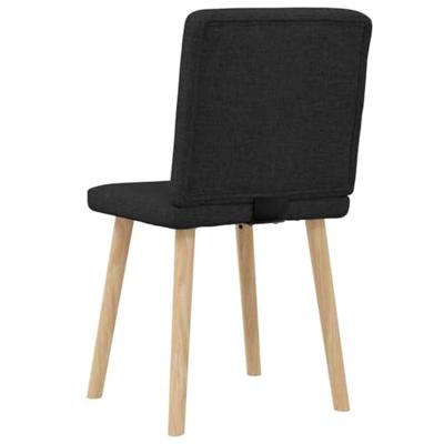 Eetkamerstoelen 2 st stof zwart