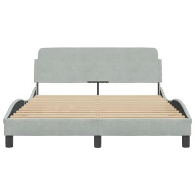 Bedframe zonder matras 120x200 cm fluweel lichtgrijs