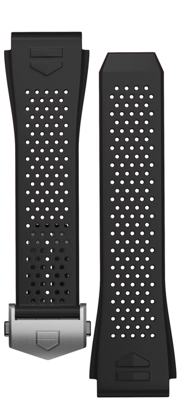 Horlogeband Tag Heuer SBG8A12 / BT6219 / FT6175 Rubber Zwart 22mm Horlogeband Tag Heuer SBG8A12 / BT6219 / FT6175 Rubber Zwart 22mm