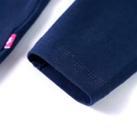 Kindershirt met lange mouwen eekhoornprint 128 marineblauw - thumbnail
