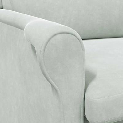 Fauteuil Lichtgrijs 76 x 94 x 102 cm Fluweel