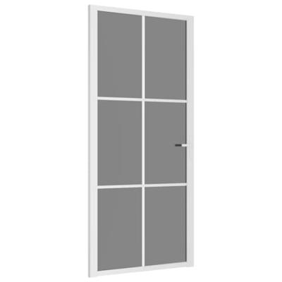 VidaXL Binnendeur 93x201,5 cm esg-glas en aluminium wit VidaXL Binnendeur 93x201,5 cm esg-glas en aluminium wit
