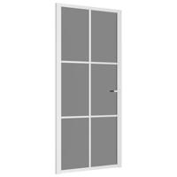 VidaXL Binnendeur 93x201,5 cm esg-glas en aluminium wit - thumbnail
