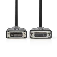 Nedis CCGP32055BK20 Dvi-kabel Dvi-i 24+5-pins Male - Dvi-i 24+5-pins Female 2,0 M Zwart - thumbnail