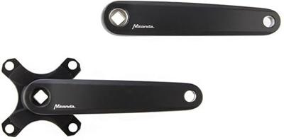 Miranda crankset delta jis voor gates 170mm mat zwart
