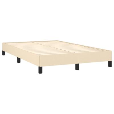 Boxspring met matras stof crèmekleurig 200x200 cm
