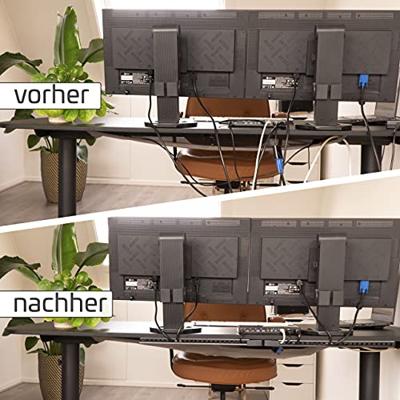 OrgaNice Kabelgoten Set - Zelfklevende organiser voor Bureau & TV - Wit