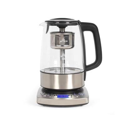 Automatische waterkoker - LIVOO - DOD209 - 2200 W - 1,7 L - 3 voorgeprogrammeerde zetstanden - Glas / Roestvrij staal