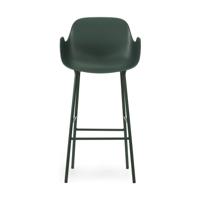 Normann Copenhagen Form barkruk H65 met armleuning Green vierpoot staal - thumbnail