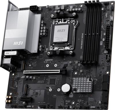 MSI PRO B840M-P WIFI6E AM5 mATX MB Moederbord Socket AMD AM5 Vormfactor Micro-ATX Moederbord chipset AMD® B840