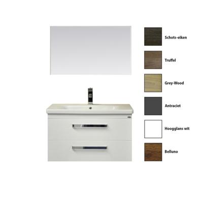 Badkamermeubelset Sanicare Q10 2 Laden 80cm Belluno-Eiken (spiegel optioneel)