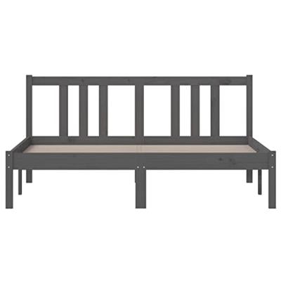 Bedframe massief hout grijs 140x190 cm Bedframe massief hout grijs 140x190 cm