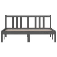 Bedframe massief hout grijs 140x190 cm - thumbnail