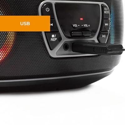 Denver TCL-212BT Radio/CD-speler VHF (FM) AUX, CD, USB, Bluetooth Sfeerverlichting Grijs - thumbnail