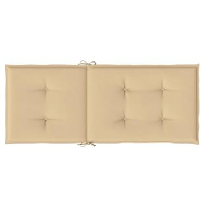 VidaXL Stoelkussens 4 st hoge rug 120x50x4 cm stof gemêleerd beige VidaXL Stoelkussens 4 st hoge rug 120x50x4 cm stof gemêleerd beige