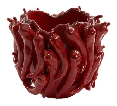 Light & Living Vaas 'Pepper' Keramiek, 20cm hoog, kleur Rood Light & Living Vaas 'Pepper' Keramiek, 20cm hoog, kleur Rood