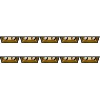 10-Pack GU10 Inbouwspots - Rechthoekig Zwart/Goud - Kantelbaar Aluminium - thumbnail