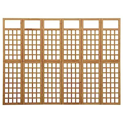 Kamerscherm/trellis met 6 panelen 242,5x180 cm vurenhout