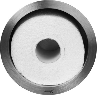 Inbouw Reserverolhouder LoooX Closed Rond Voor 1 Rol RVS Looox Inbouw Reserverolhouder LoooX Closed Rond Voor 1 Rol RVS Looox