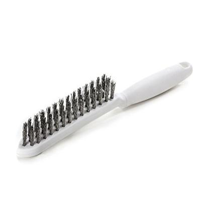 Lessmann Staalborstel | lengte 285 mm | 0,35 mm RVS-staaldraad golvend | 3-rijig | 1 stuk - 185431 185431