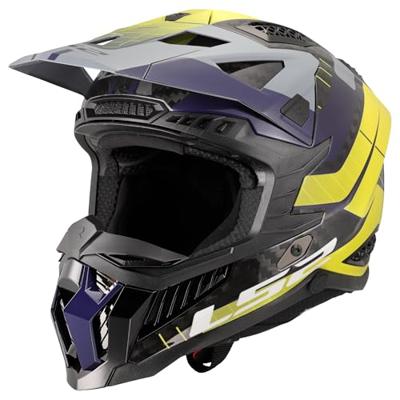 LS2 crosshelm "mx703 x-force galuo" helmet x-force galuo gray/neon yellow gr. l