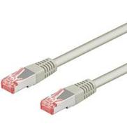 Goobay 93569 RJ45 Netwerkkabel, patchkabel CAT 6 S/FTP 1 m Grijs CCA-geleider, Rond, Afscherming totaal, Folie afscherming, Afgeschermd (dubbel), Snagless, - thumbnail