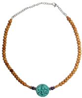 Sandalwood Verstelbare Ketting - Turquoise Tara - thumbnail