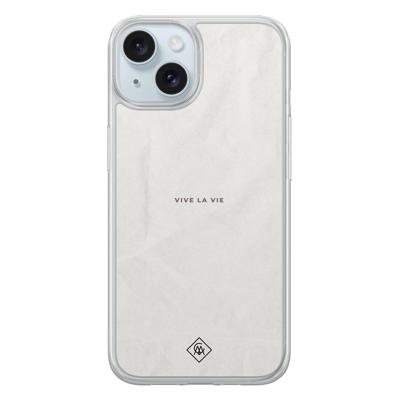 iPhone 15 hybride hoesje - Vive la vie iPhone 15 hybride hoesje - Vive la vie
