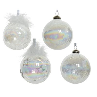 Kerstbal glas d8 cm helder a4 kerst Decoris - Decoris