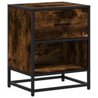 Nachtkastjes 2 st 40x31x50 cm bewerkt hout gerookt eikenkleurig - thumbnail