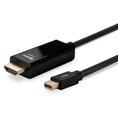 Lindy 36926 HDMI MiniDisplayport Zwart kabeladapter/verloopstukje Lindy 36926 HDMI MiniDisplayport Zwart kabeladapter/verloopstukje
