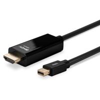 LINDY 36926 DisplayPort-kabel Mini-displayport / HDMI Adapterkabel Mini DisplayPort-stekker, HDMI-A-stekker 1.00 m Zwart - thumbnail