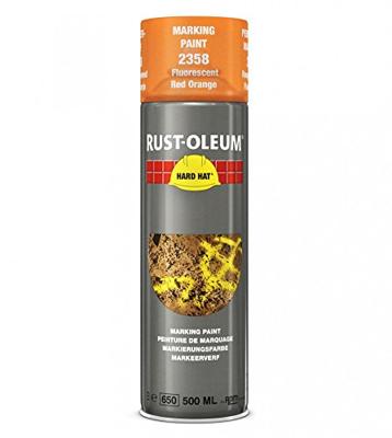 Spuitbus markeerverf rood-oranje 500ml 2358. Spuitbus markeerverf rood-oranje 500ml 2358.
