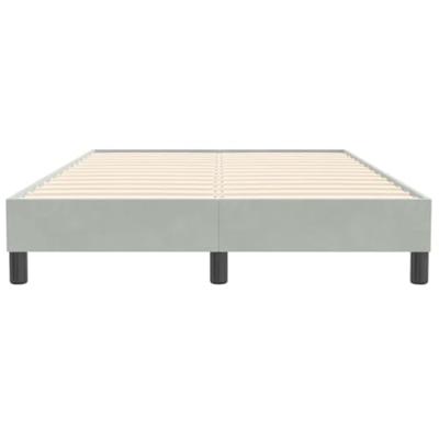 Boxspring zonder matras fluweel lichtgrijs 120x210 cm