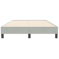 Boxspring zonder matras fluweel lichtgrijs 120x210 cm - thumbnail