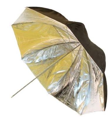 Falcon eyes flitsparaplu ur-32sb1 zilver/zwart 80 cm