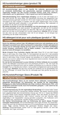 HG Kunststofreiniger Glans