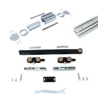 Xperta set 4m rail - Wit - Plafond inbouw - Dubbele deur - inbouw auto fix - thumbnail