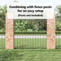 VidaXL Hecelement grijs 170 x 120 cm staal - thumbnail