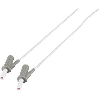 VOLTCRAFT MSB-501 Veiligheidsmeetsnoer Banaanstekker 4 mm Banaanstekker 4 mm 1.00 m Wit 1 stuk(s)