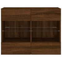 Tv-wandmeubel met LED 78,5x30x60,5 cm bruineikenkleurig - thumbnail