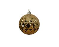 Kerstbal 8 cm goud glans - thumbnail