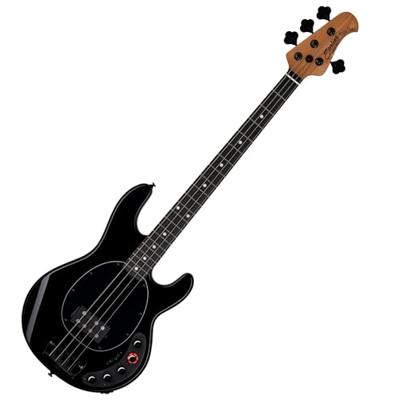 Sterling by Music Man DarkRay EB Black elektrische basgitaar met deluxe gigbag